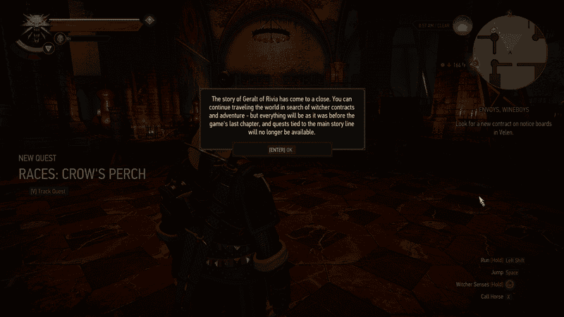 So this is how The Witcher 3 resets, not with a bang, but with a whimper.
